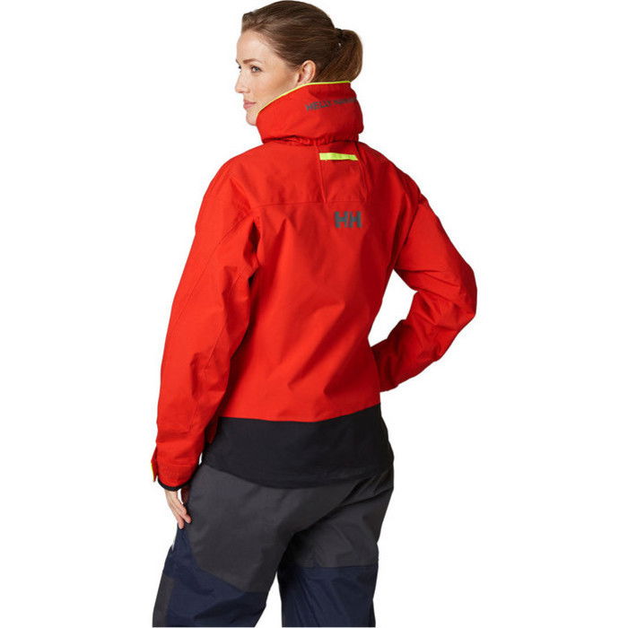 2024 Helly Hansen Womens Pier Coastal Sailing Jacket & Pier Bib Trouser Combi Set 3417733961 - Red / Black